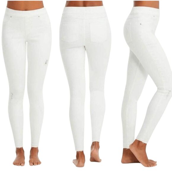 SPANX Jean-ish Ankle Leggings In White Size S/P - Picture 1 of 5